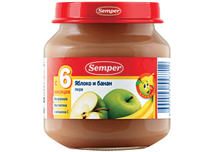 ვაშლის და ბანანის პიურე