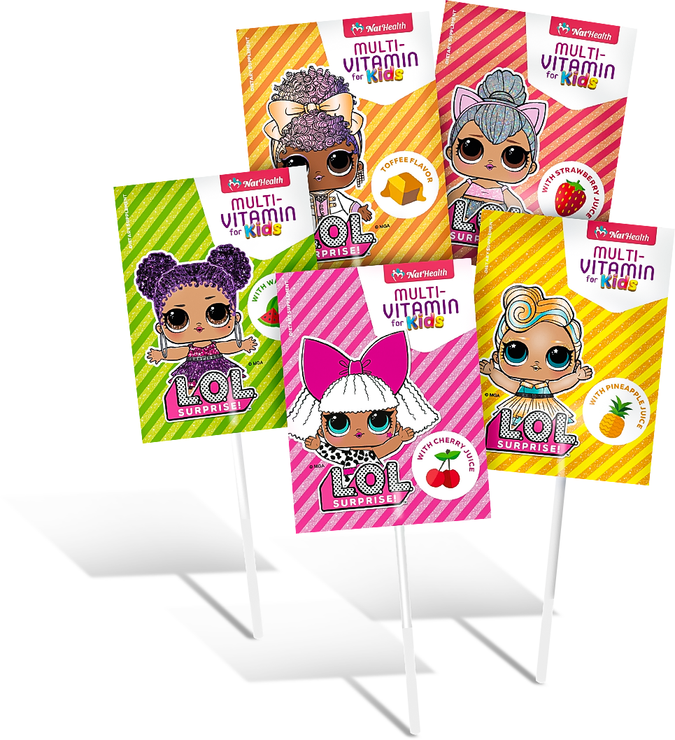NatHealth მულტივიტამინები ლოლიპოპი