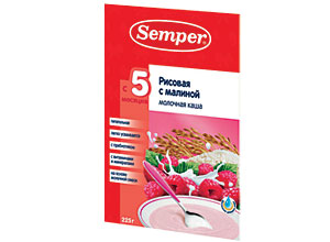 ფაფა რძიანი ბრინჯი ჟოლოთი