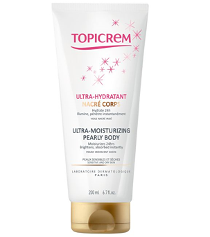 სხეულის ულტრა-დამატენიანებელი რძე მარგალიტის  ეფექტით - ტოპიკრემი