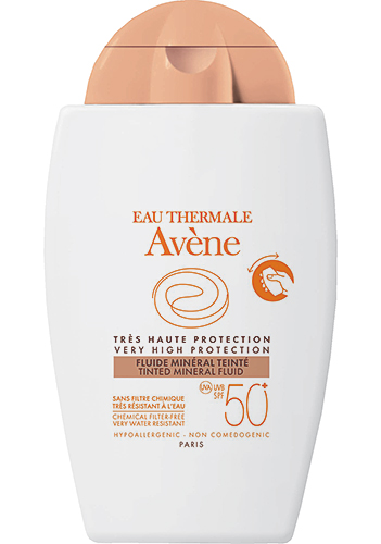 მზისგან დამცავი ტონირებული ფლუიდი მინერალური ფილტრით მდფ 50+ - ავენი